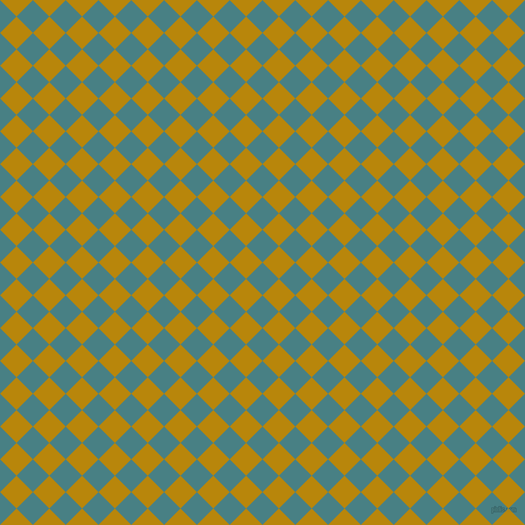 45/135 degree angle diagonal checkered chequered squares checker pattern checkers background, 33 pixel square size, , Paradiso and Dark Goldenrod checkers chequered checkered squares seamless tileable