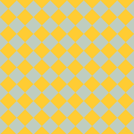 45/135 degree angle diagonal checkered chequered squares checker pattern checkers background, 39 pixel square size, Paris White and Sunglow checkers chequered checkered squares seamless tileable