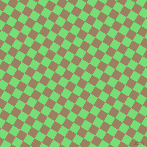 59/149 degree angle diagonal checkered chequered squares checker pattern checkers background, 28 pixel squares size, , Pastel Green and Sorrell Brown checkers chequered checkered squares seamless tileable