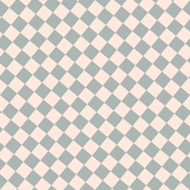 50/140 degree angle diagonal checkered chequered squares checker pattern checkers background, 40 pixel squares size, , Periglacial Blue and Chablis checkers chequered checkered squares seamless tileable