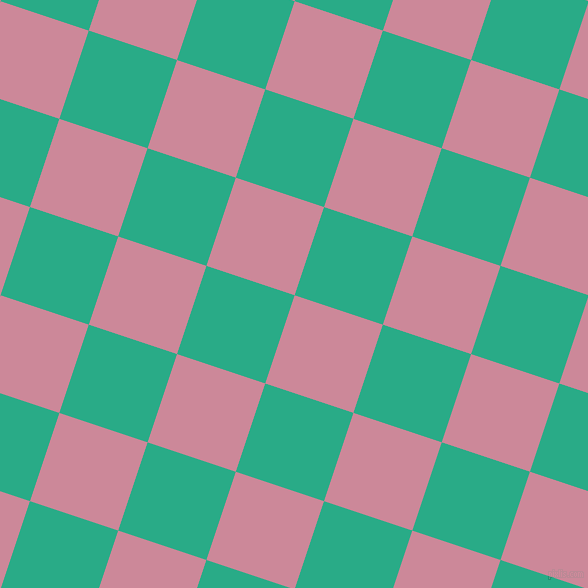 72/162 degree angle diagonal checkered chequered squares checker pattern checkers background, 93 pixel square size, , Puce and Jungle Green checkers chequered checkered squares seamless tileable