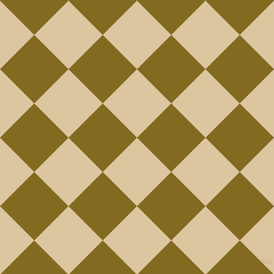 45/135 degree angle diagonal checkered chequered squares checker pattern checkers background, 99 pixel square size, , Raffia and Yukon Gold checkers chequered checkered squares seamless tileable