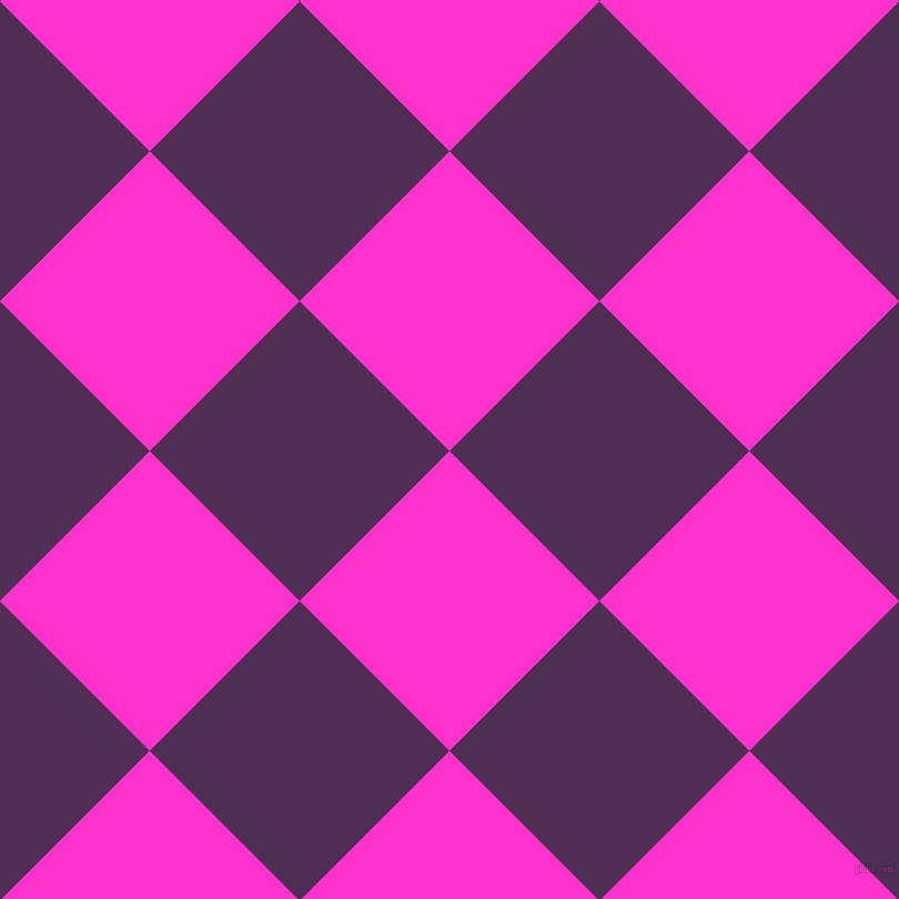 45/135 degree angle diagonal checkered chequered squares checker pattern checkers background, 191 pixel squares size, , Razzle Dazzle Rose and Hot Purple checkers chequered checkered squares seamless tileable