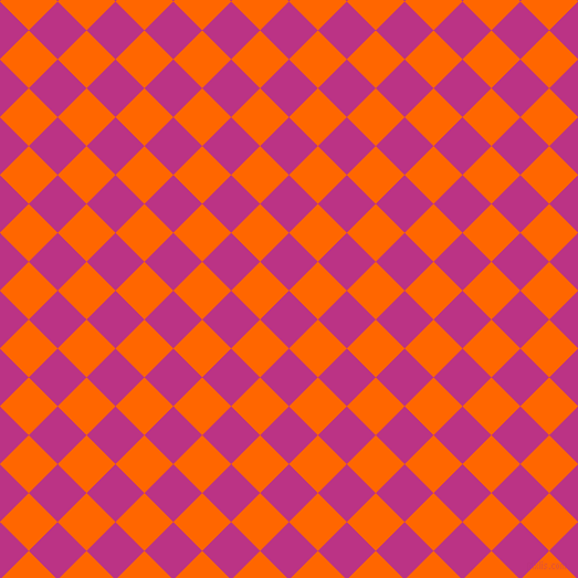 45/135 degree angle diagonal checkered chequered squares checker pattern checkers background, 37 pixel square size, , Red Violet and Safety Orange checkers chequered checkered squares seamless tileable