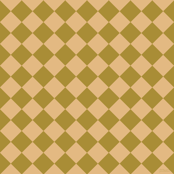 45/135 degree angle diagonal checkered chequered squares checker pattern checkers background, 52 pixel square size, , Reef Gold and Maize checkers chequered checkered squares seamless tileable