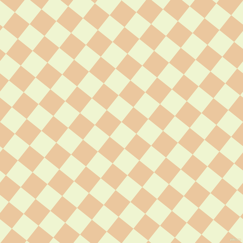 51/141 degree angle diagonal checkered chequered squares checker pattern checkers background, 61 pixel square size, , Rice Flower and New Tan checkers chequered checkered squares seamless tileable