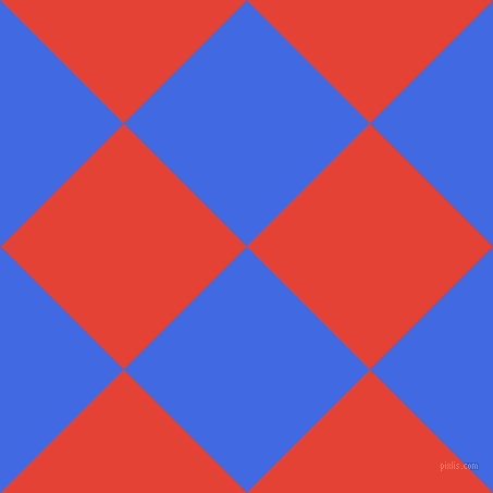 45/135 degree angle diagonal checkered chequered squares checker pattern checkers background, 160 pixel square size, , Royal Blue and Cinnabar checkers chequered checkered squares seamless tileable