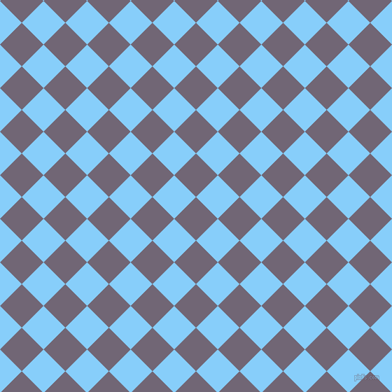 45/135 degree angle diagonal checkered chequered squares checker pattern checkers background, 44 pixel squares size, , Rum and Light Sky Blue checkers chequered checkered squares seamless tileable
