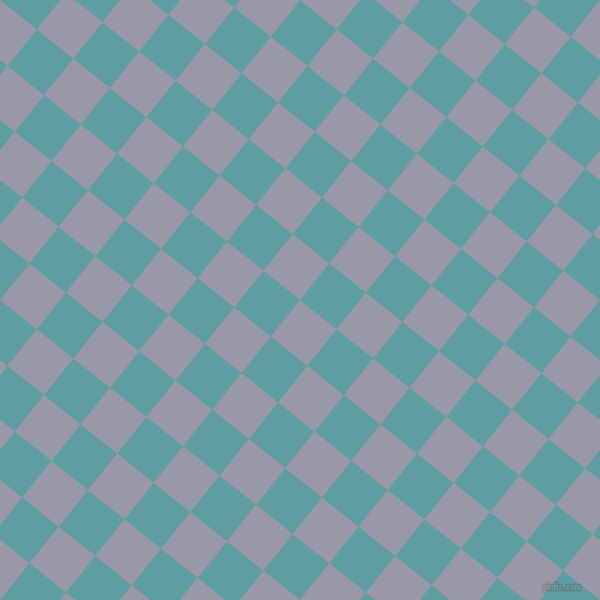51/141 degree angle diagonal checkered chequered squares checker pattern checkers background, 43 pixel square size, , Santas Grey and Cadet Blue checkers chequered checkered squares seamless tileable