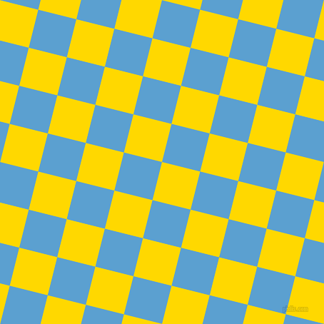 76/166 degree angle diagonal checkered chequered squares checker pattern checkers background, 55 pixel squares size, , School Bus Yellow and Picton Blue checkers chequered checkered squares seamless tileable
