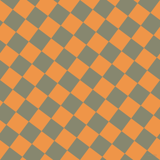 53/143 degree angle diagonal checkered chequered squares checker pattern checkers background, 63 pixel square size, , Sea Buckthorn and Schist checkers chequered checkered squares seamless tileable