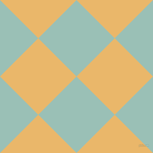 45/135 degree angle diagonal checkered chequered squares checker pattern checkers background, 188 pixel squares size, , Shadow Green and Harvest Gold checkers chequered checkered squares seamless tileable