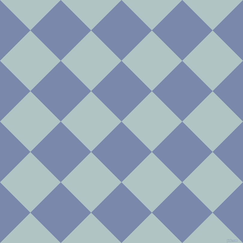45/135 degree angle diagonal checkered chequered squares checker pattern checkers background, 143 pixel square size, , Ship Cove and Jungle Mist checkers chequered checkered squares seamless tileable