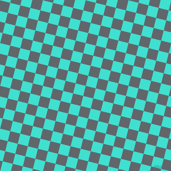 76/166 degree angle diagonal checkered chequered squares checker pattern checkers background, 35 pixel squares size, , Shuttle Grey and Turquoise checkers chequered checkered squares seamless tileable