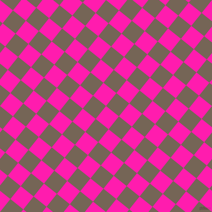 51/141 degree angle diagonal checkered chequered squares checker pattern checkers background, 53 pixel square size, , Spicy Pink and Pine Cone checkers chequered checkered squares seamless tileable