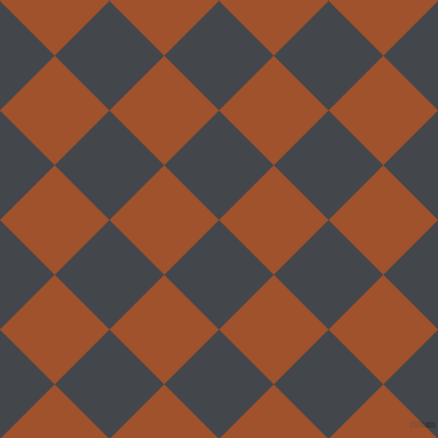 45/135 degree angle diagonal checkered chequered squares checker pattern checkers background, 110 pixel square size, , Steel Grey and Sienna checkers chequered checkered squares seamless tileable