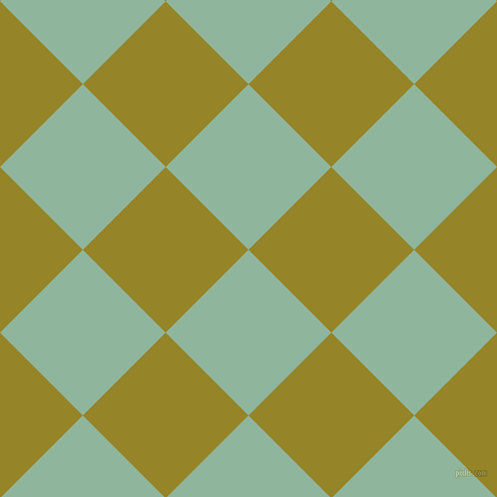45/135 degree angle diagonal checkered chequered squares checker pattern checkers background, 132 pixel square size, , Summer Green and Lemon Ginger checkers chequered checkered squares seamless tileable