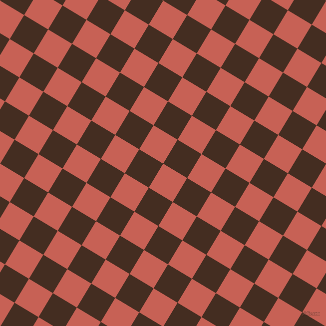 59/149 degree angle diagonal checkered chequered squares checker pattern checkers background, 56 pixel squares size, , Sunglo and Morocco Brown checkers chequered checkered squares seamless tileable