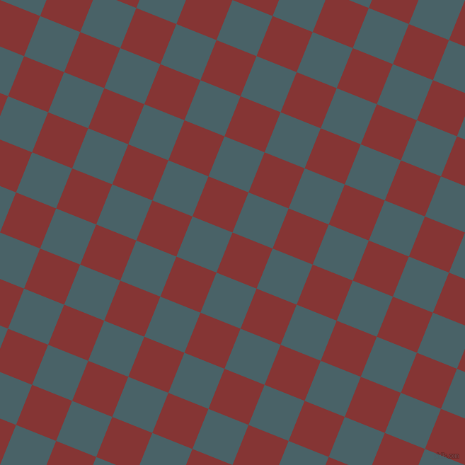 68/158 degree angle diagonal checkered chequered squares checker pattern checkers background, 61 pixel square size, , Tall Poppy and Smalt Blue checkers chequered checkered squares seamless tileable