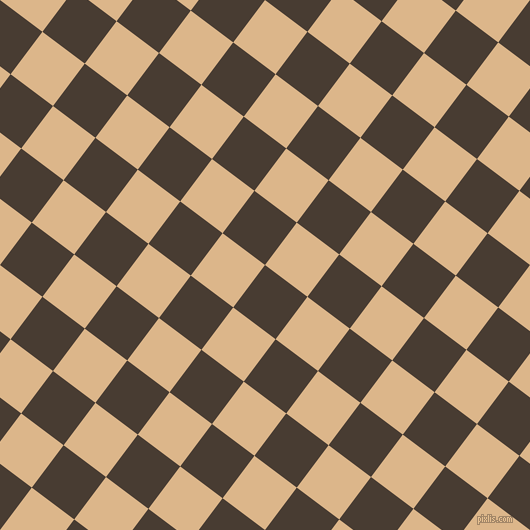53/143 degree angle diagonal checkered chequered squares checker pattern checkers background, 53 pixel square size, , Taupe and Brandy checkers chequered checkered squares seamless tileable