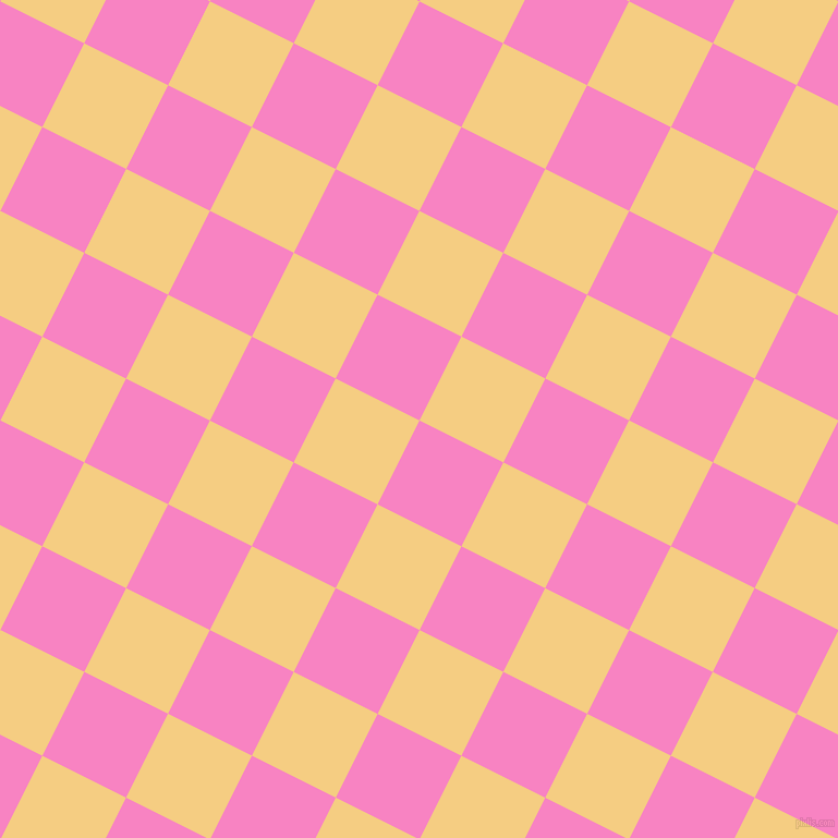 63/153 degree angle diagonal checkered chequered squares checker pattern checkers background, 86 pixel square size, Tea Rose and Cherokee checkers chequered checkered squares seamless tileable