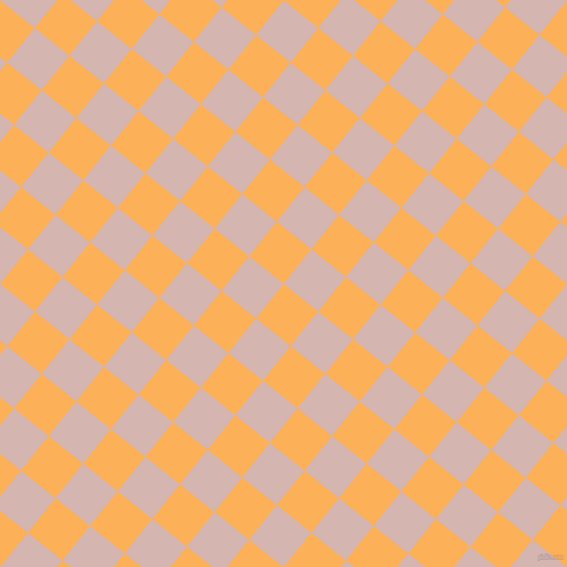 51/141 degree angle diagonal checkered chequered squares checker pattern checkers background, 62 pixel squares size, , Texas Rose and Oyster Pink checkers chequered checkered squares seamless tileable