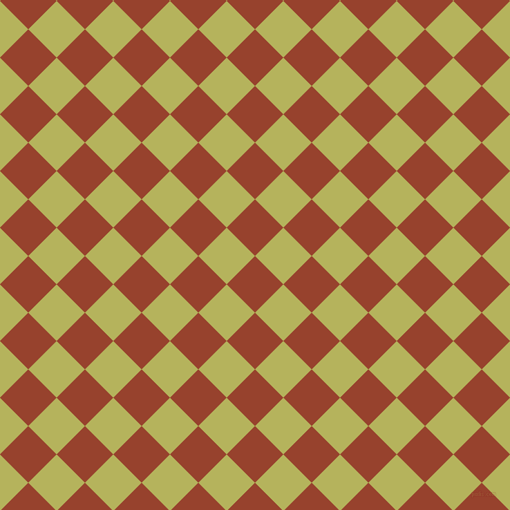45/135 degree angle diagonal checkered chequered squares checker pattern checkers background, 58 pixel square size, , Tia Maria and Olive Green checkers chequered checkered squares seamless tileable