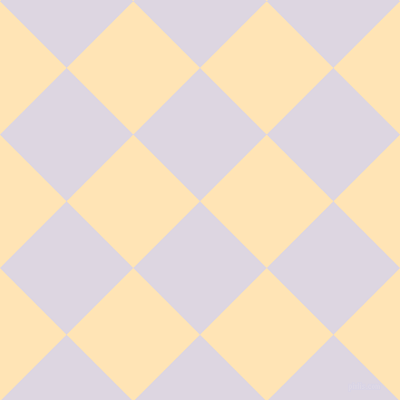 45/135 degree angle diagonal checkered chequered squares checker pattern checkers background, 104 pixel squares size, , Titan White and Moccasin checkers chequered checkered squares seamless tileable