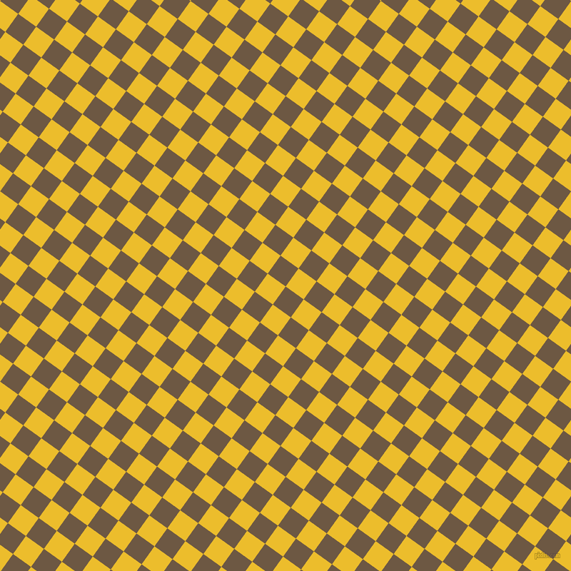 54/144 degree angle diagonal checkered chequered squares checker pattern checkers background, 31 pixel square size, , Tobacco Brown and Bright Sun checkers chequered checkered squares seamless tileable