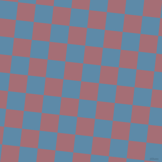 84/174 degree angle diagonal checkered chequered squares checker pattern checkers background, 75 pixel square size, , Turkish Rose and Air Force Blue checkers chequered checkered squares seamless tileable