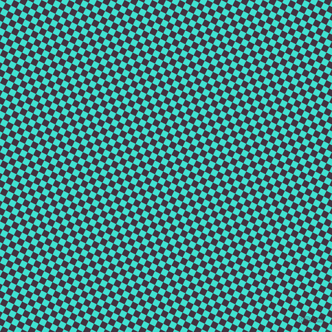 63/153 degree angle diagonal checkered chequered squares checker pattern checkers background, 9 pixel square size, , Turquoise and Voodoo checkers chequered checkered squares seamless tileable