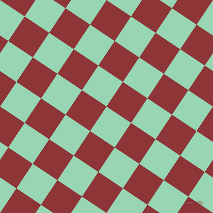56/146 degree angle diagonal checkered chequered squares checker pattern checkers background, 60 pixel square size, , Vista Blue and Well Read checkers chequered checkered squares seamless tileable