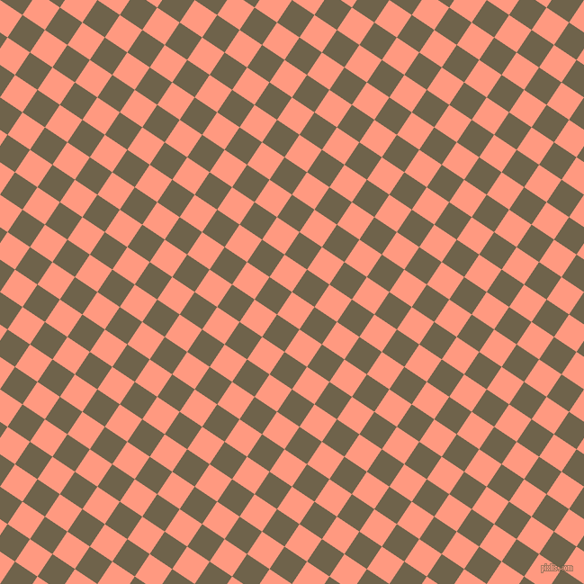 56/146 degree angle diagonal checkered chequered squares checker pattern checkers background, 30 pixel squares size, , Vivid Tangerine and Soya Bean checkers chequered checkered squares seamless tileable