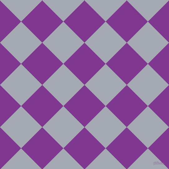 45/135 degree angle diagonal checkered chequered squares checker pattern checkers background, 96 pixel squares size, , Vivid Violet and Mischka checkers chequered checkered squares seamless tileable