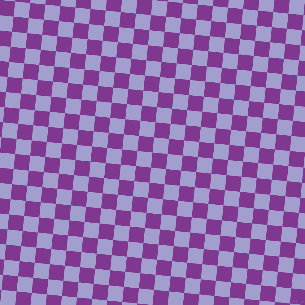 84/174 degree angle diagonal checkered chequered squares checker pattern checkers background, 49 pixel square size, , Vivid Violet and Wistful checkers chequered checkered squares seamless tileable