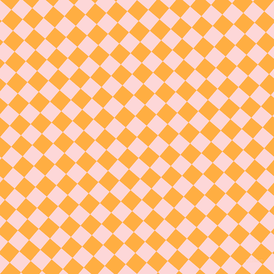 49/139 degree angle diagonal checkered chequered squares checker pattern checkers background, 29 pixel square size, , We Peep and Yellow Orange checkers chequered checkered squares seamless tileable