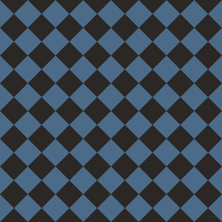 45/135 degree angle diagonal checkered chequered squares checker pattern checkers background, 63 pixel squares size, , Wedgewood and Bokara Grey checkers chequered checkered squares seamless tileable