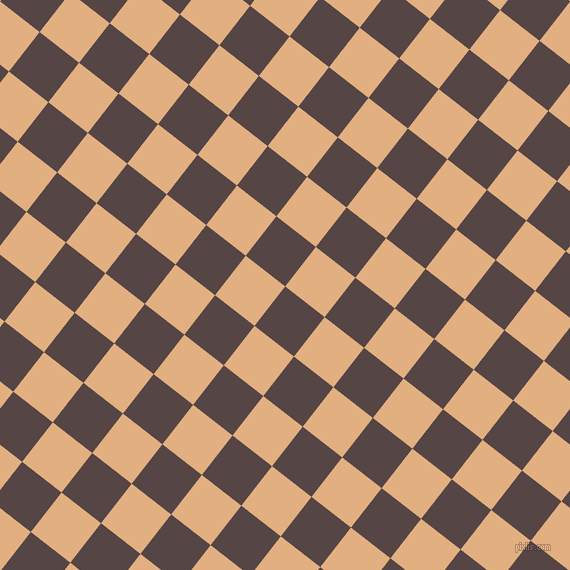 52/142 degree angle diagonal checkered chequered squares checker pattern checkers background, 50 pixel square size, , Woody Brown and Manhattan checkers chequered checkered squares seamless tileable