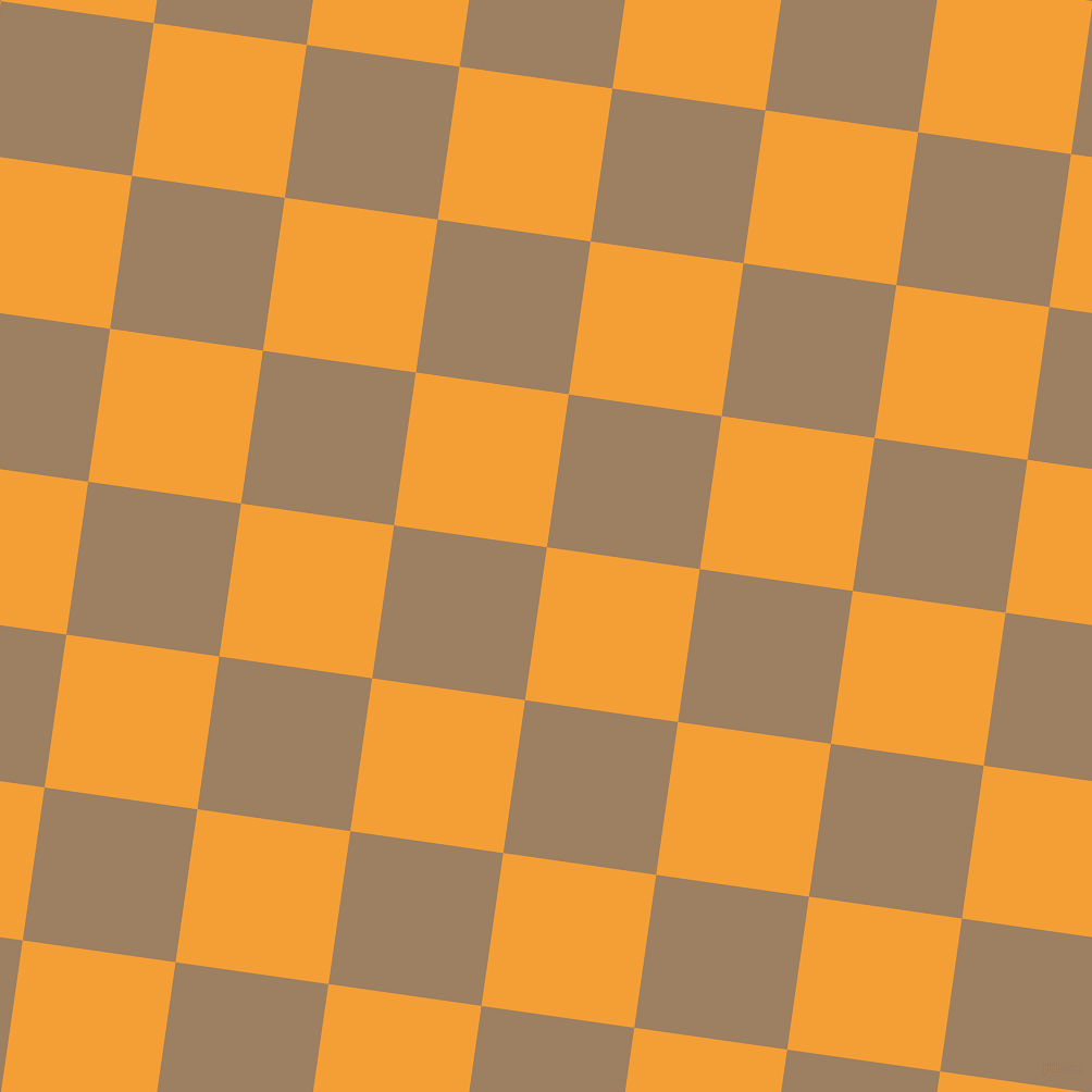 82/172 degree angle diagonal checkered chequered squares checker pattern checkers background, 142 pixel squares size, , Yellow Sea and Sorrell Brown checkers chequered checkered squares seamless tileable