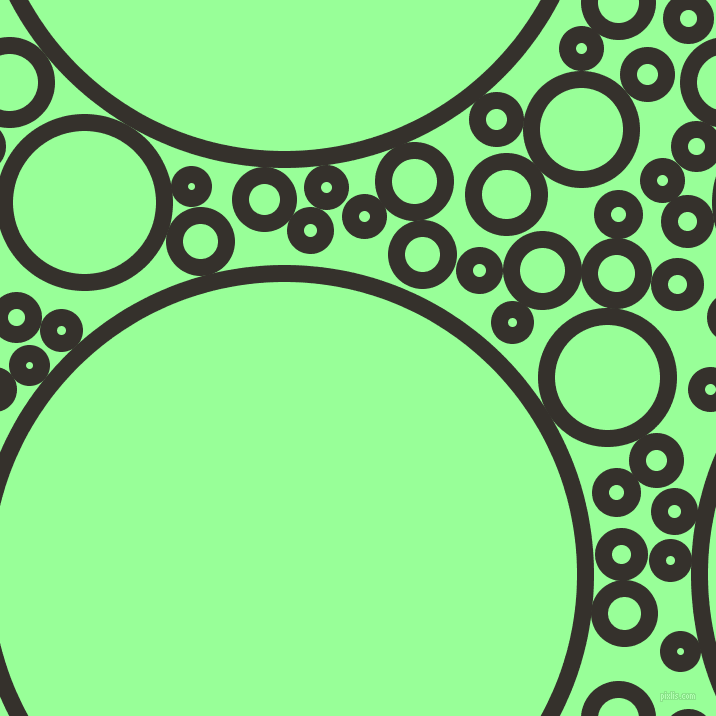 bubbles, circles, sponge, big, medium, small, 17 pixel line width, Acadia and Mint Green circles bubbles sponge soap seamless tileable