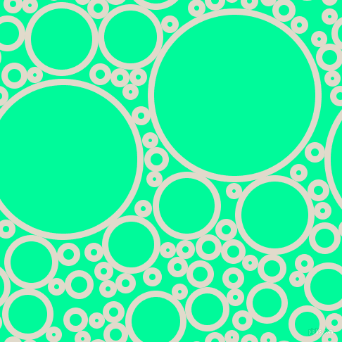 bubbles, circles, sponge, big, medium, small, 9 pixel line width, Albescent White and Medium Spring Green circles bubbles sponge soap seamless tileable