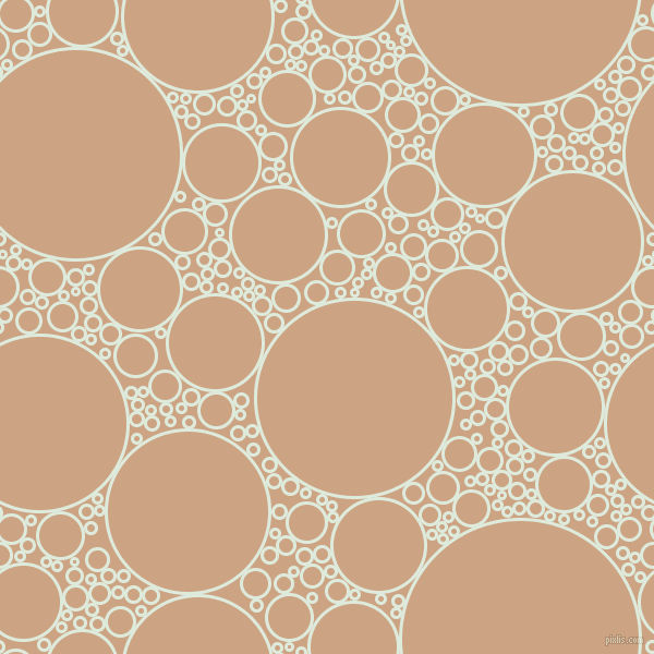 bubbles, circles, sponge, big, medium, small, 3 pixel line width, Apple Green and Cameo circles bubbles sponge soap seamless tileable
