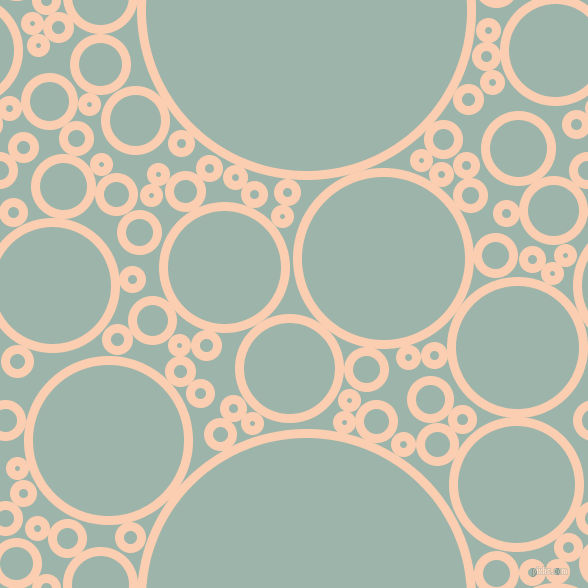 bubbles, circles, sponge, big, medium, small, 9 pixel line width, Apricot and Skeptic circles bubbles sponge soap seamless tileable