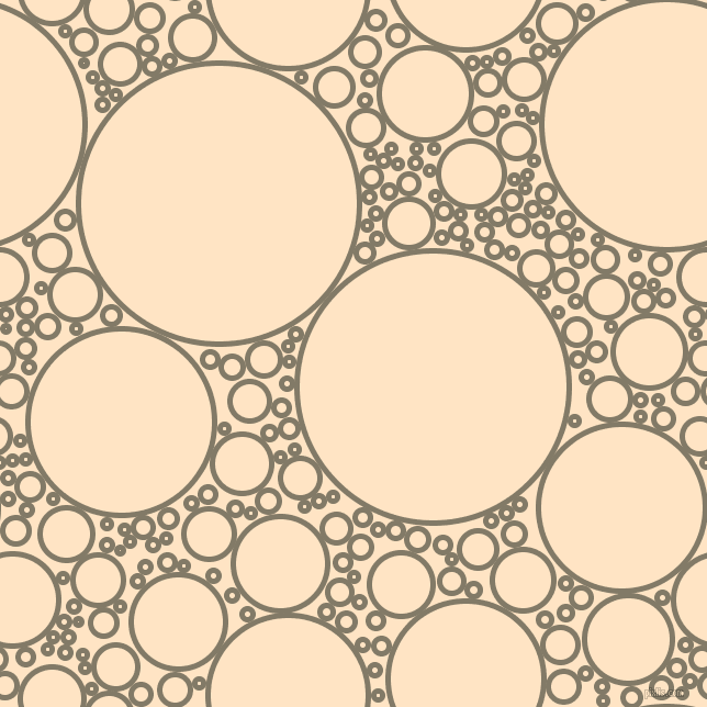 bubbles, circles, sponge, big, medium, small, 5 pixel line width, Arrowtown and Bisque circles bubbles sponge soap seamless tileable