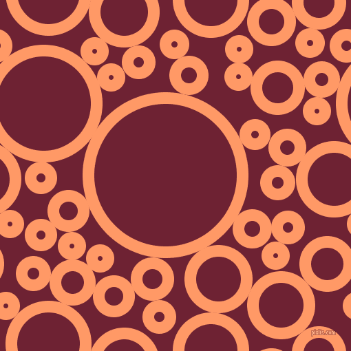 bubbles, circles, sponge, big, medium, small, 17 pixel line width, Atomic Tangerine and Claret circles bubbles sponge soap seamless tileable