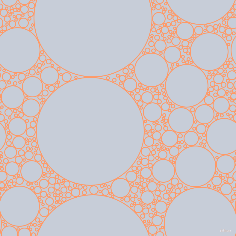 bubbles, circles, sponge, big, medium, small, 3 pixel line width, Atomic Tangerine and Link Water circles bubbles sponge soap seamless tileable