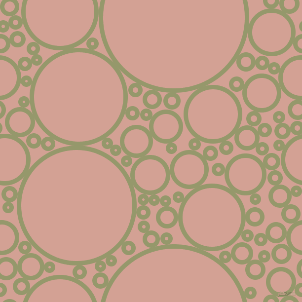 bubbles, circles, sponge, big, medium, small, 9 pixel line width, Avocado and Rose circles bubbles sponge soap seamless tileable