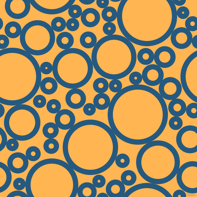 bubbles, circles, sponge, big, medium, small, 17 pixel line width, Bahama Blue and Koromiko circles bubbles sponge soap seamless tileable