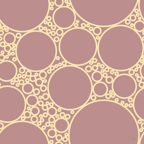 bubbles, circles, sponge, big, medium, small, 5 pixel line width, Banana Mania and Rosy Brown circles bubbles sponge soap seamless tileable