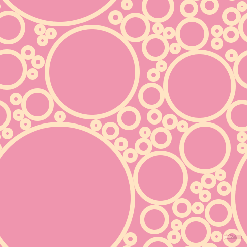 bubbles, circles, sponge, big, medium, small, 9 pixel line width, Bisque and Illusion circles bubbles sponge soap seamless tileable